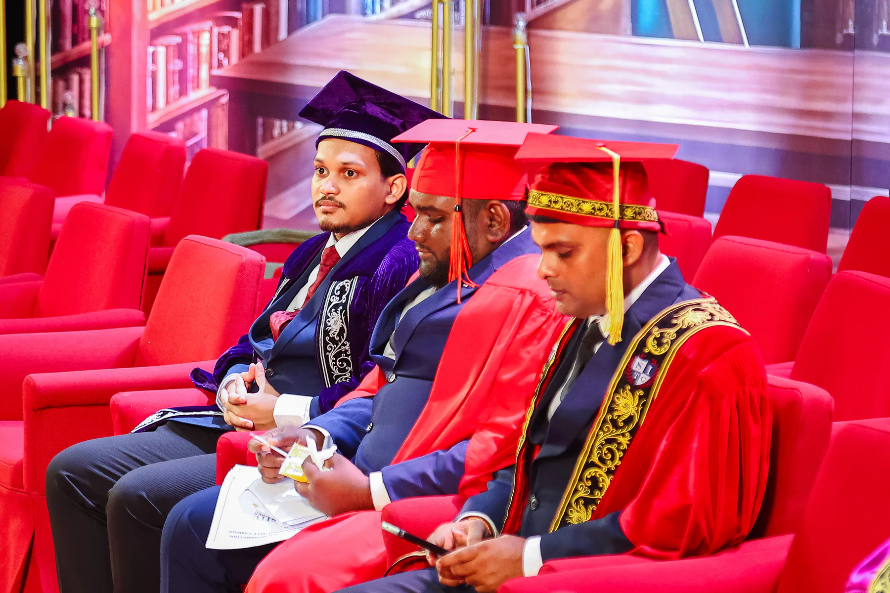 Academic representatives seated together during the convocation