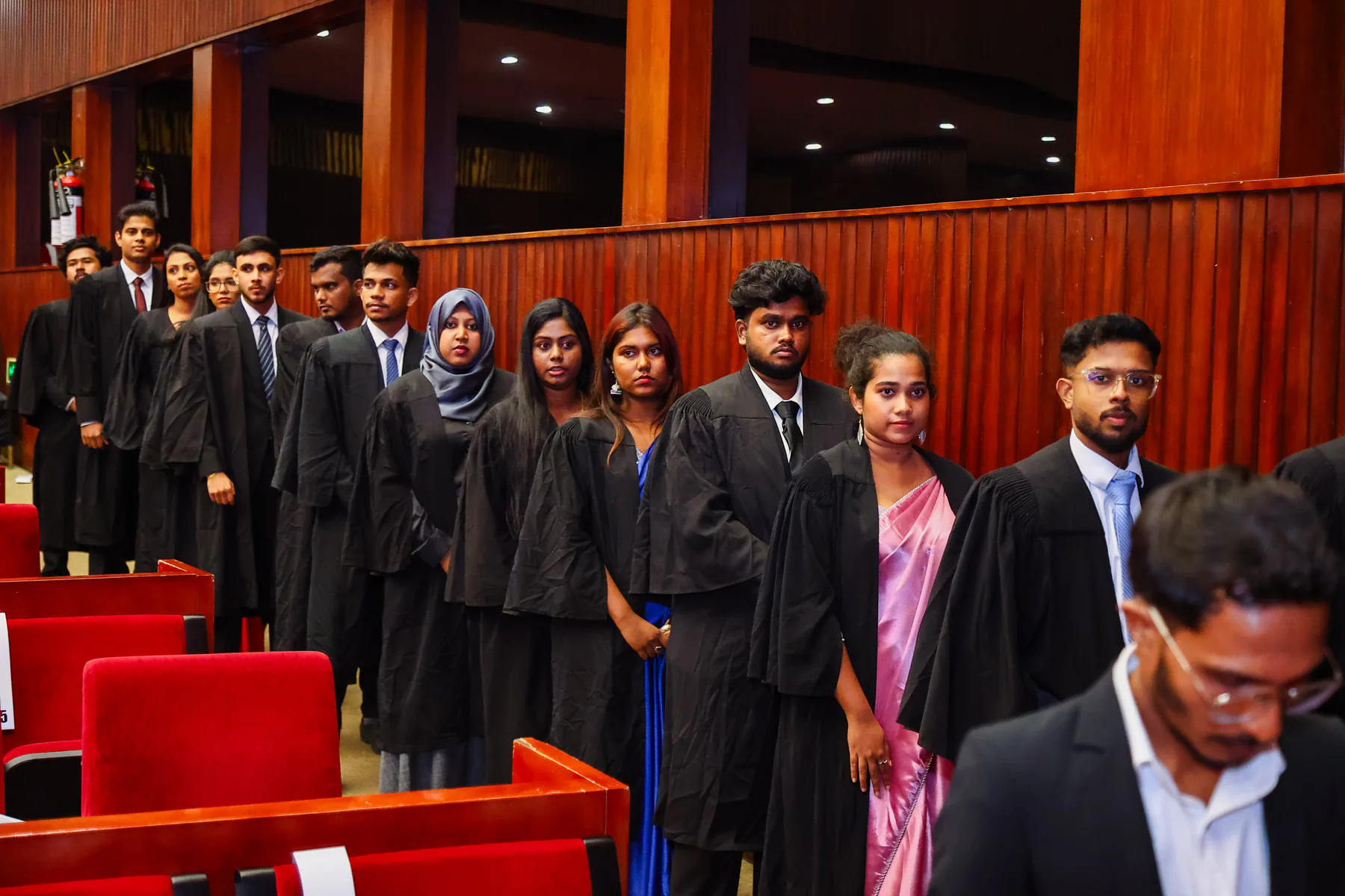 Graduates standing together during the convocation programme
