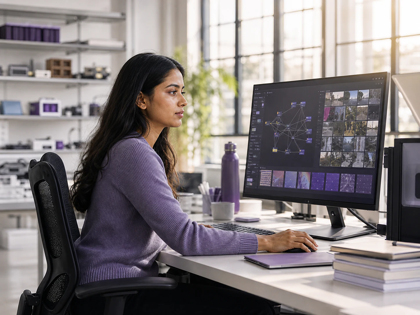 AI and machine learning engineer at work