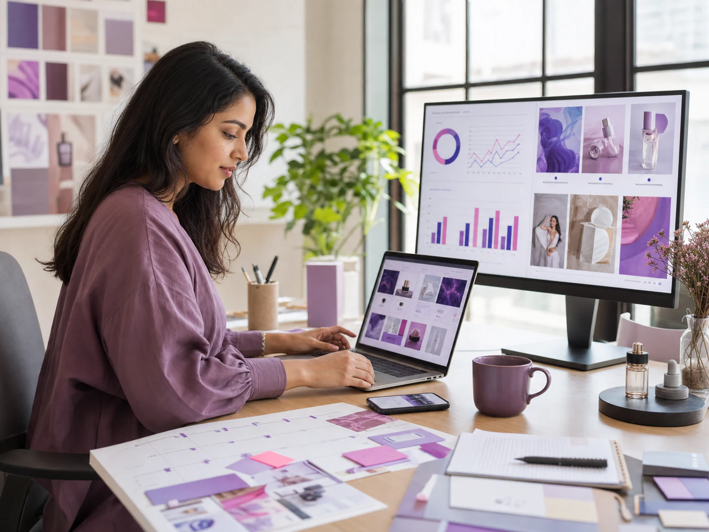 Digital marketing specialist planning a campaign