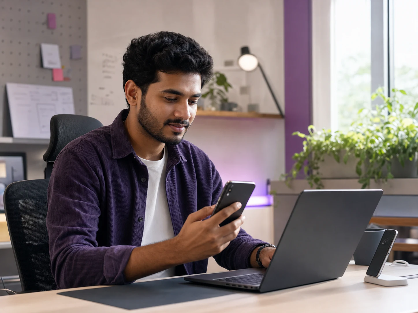 Mobile App Developer working in a professional setting