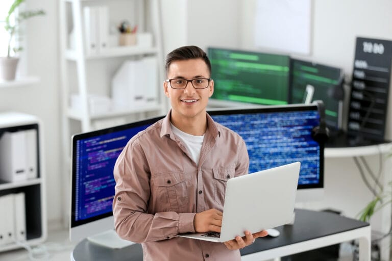 Portrait Male Programmer Office